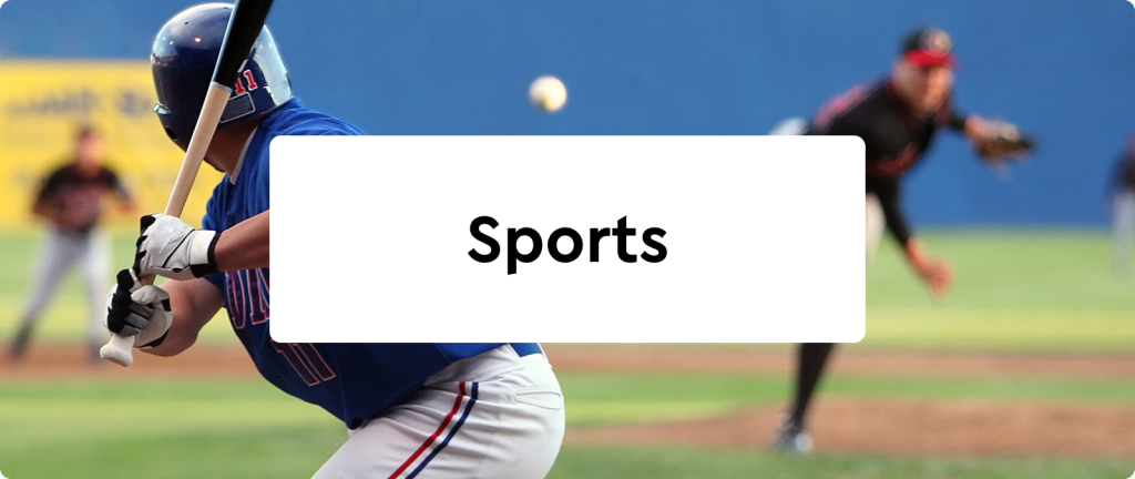 特克斯:“体育”覆盖在一个棒球比赛的形象