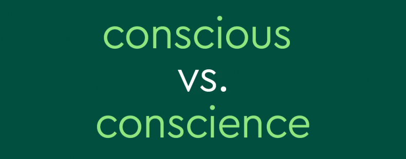 深绿色背景上的浅绿色文字:意识vs.良心